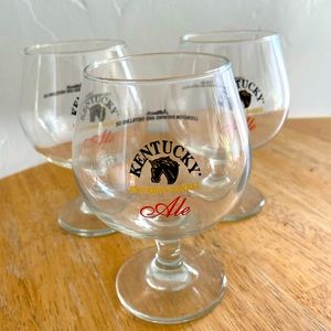 3 Kentucky Bourbon Ale Snifter Glasses